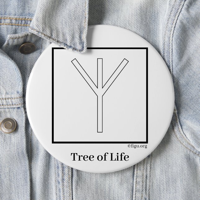 Tree of Life 6 Inch Round Button (In Situ)