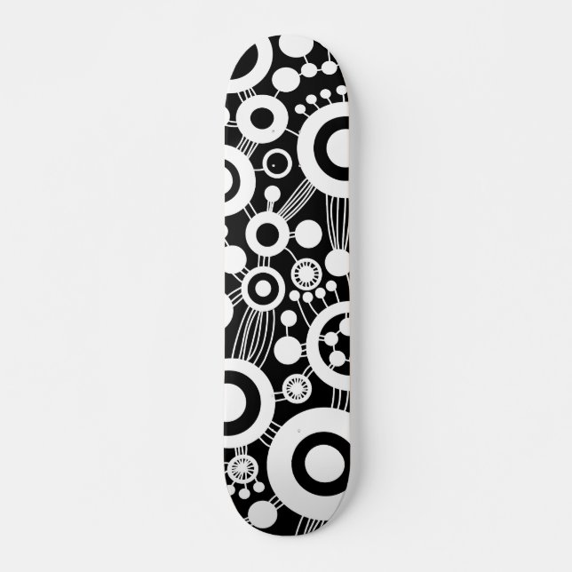 Tree of Life Abstract - B&W Skateboard (Front)