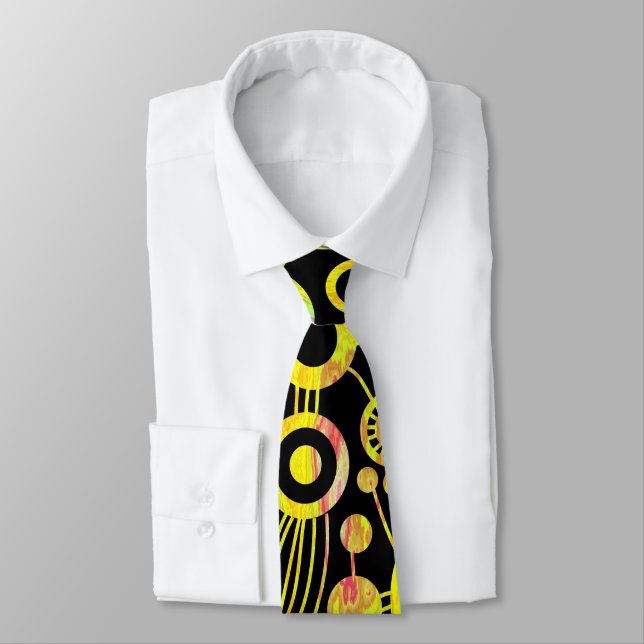 Tree of Life Abstract - Colour Tex 01 Tie (Tied)