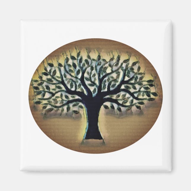Tree of Life Abstract Nature Art  Magnet (Front)