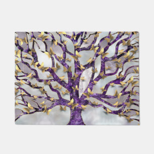 Tree of Life - Amethyst and Butterflies Doormat