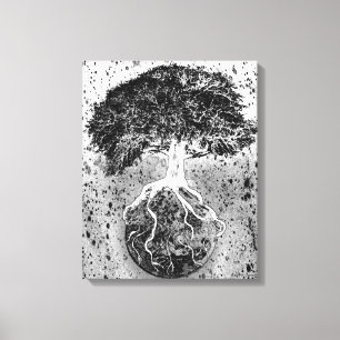 Tree of Life and Earth Canvas Print