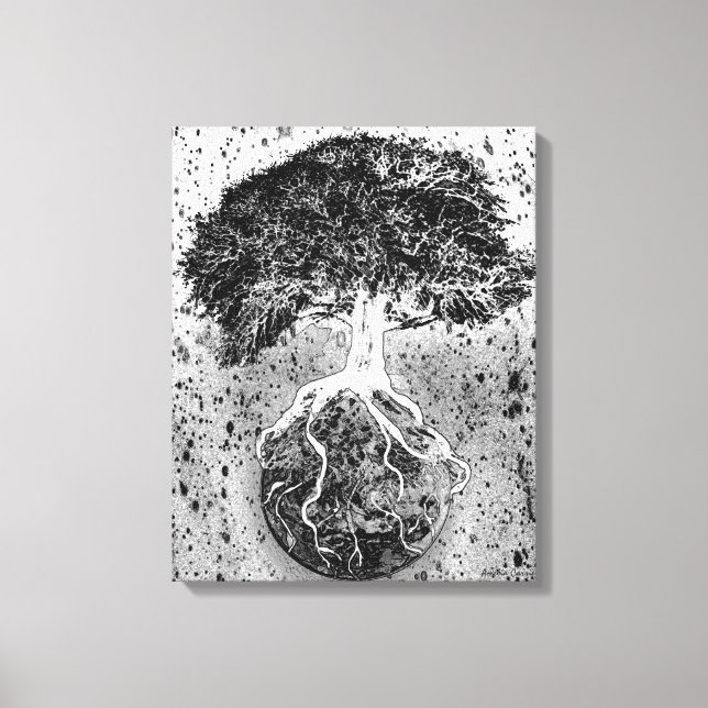 Tree of Life and Earth Canvas Print (Front)