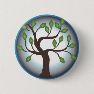 Tree of Life and Moon 2 Inch Round Button