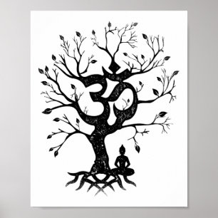 Tree Of Life And Ohm Symbol Design For Women Or Me Poster