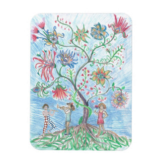 Tree of life and two figures magnet