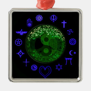 Tree of Life and Unity Metal Ornament