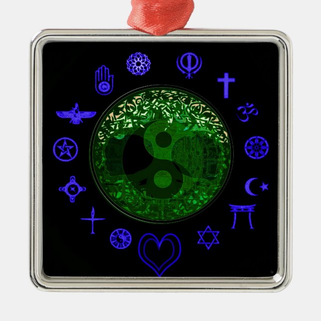 Tree of Life and Unity Metal Ornament (Front)