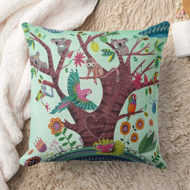 Tree of life Art Kids | Throw Pillow Lumbar (Blanket)