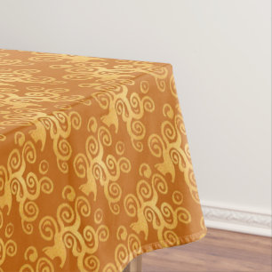 Tree of life art nouveau stylish swirling branches tablecloth