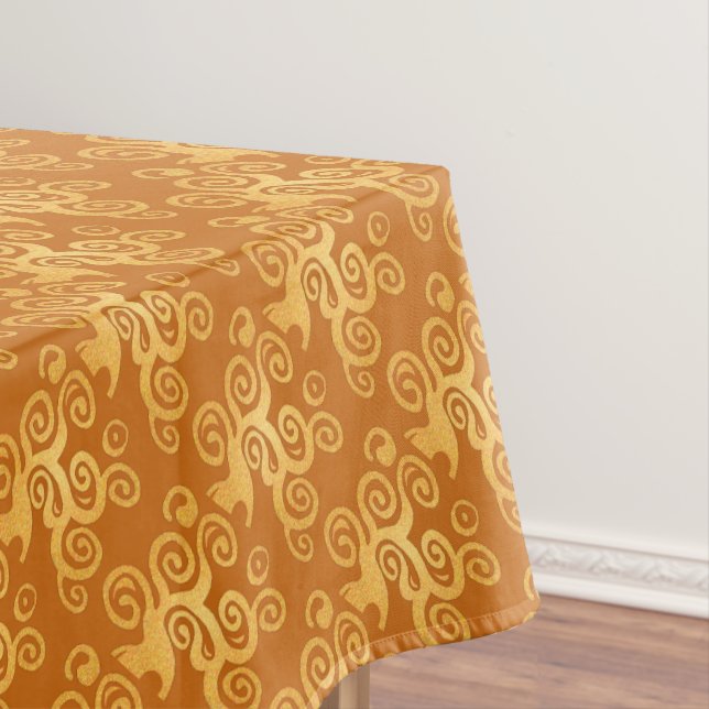 Tree of life art nouveau stylish swirling branches tablecloth (In Situ)