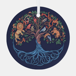 Tree of Life  Art, Tree of Life Glass Ornament