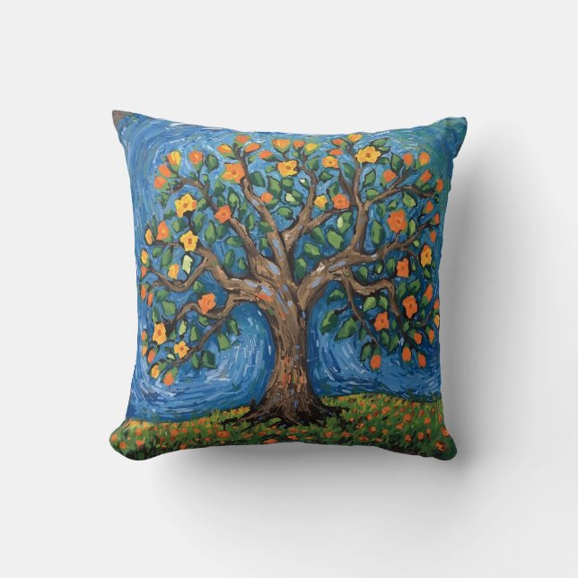 Tree of life artwork,Celtic Throw Pillow (Front)
