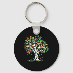 Tree Of Life Autism Awareness Month Funny Asd Supp Keychain