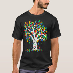 Tree Of Life Autism Awareness Month Funny ASD Supp T-Shirt