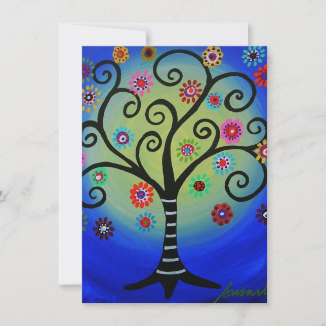 Tree of Life Bar Bat B'Nai Mitzvah Invitations (Front)