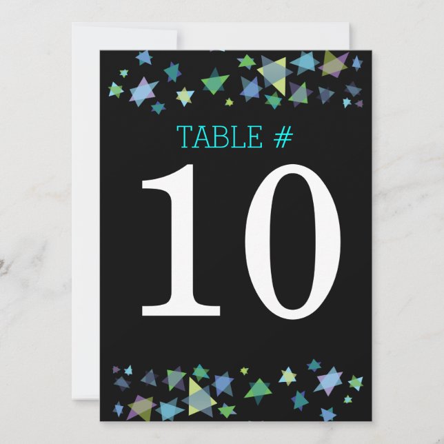 Tree of Life Bat Mitzvah Table Number Seating Card (Front)