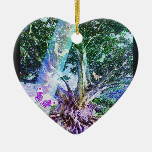 Tree of Life Beauty Ceramic Ornament (Front)