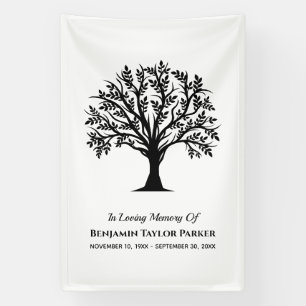 Tree Of Life Bereavement Sympathy Funeral Memorial Banner