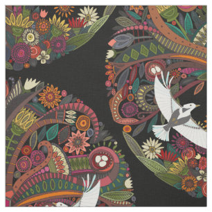 tree of life black fabric