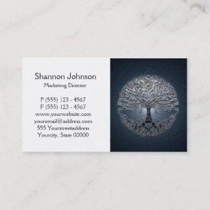 Tree of Life Blue Sky Peaceful Night Business Card