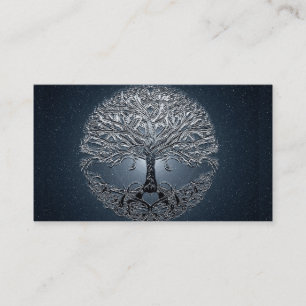 Tree of Life Blue Sky Peaceful Night Business Card