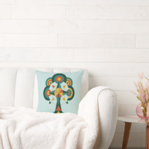  Tree of Life Boho Mandala Art Throw Pillow