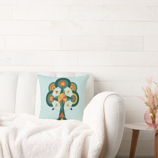  Tree of Life Boho Mandala Art Throw Pillow (Couch)