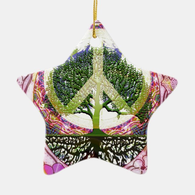 Tree of Life Breath of Life Ceramic Ornament (Front)