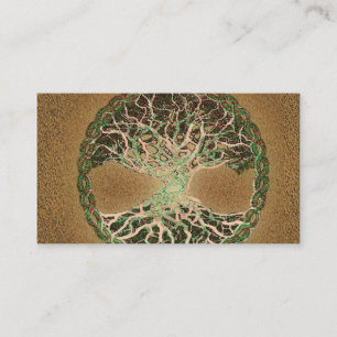 Tree of Life Brown Business Card