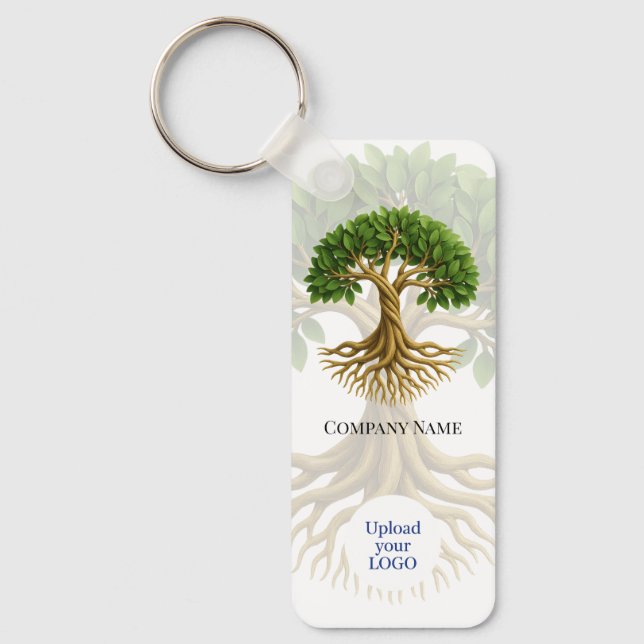 Tree of Life Business Logo Promotional Material Keychain (Front)