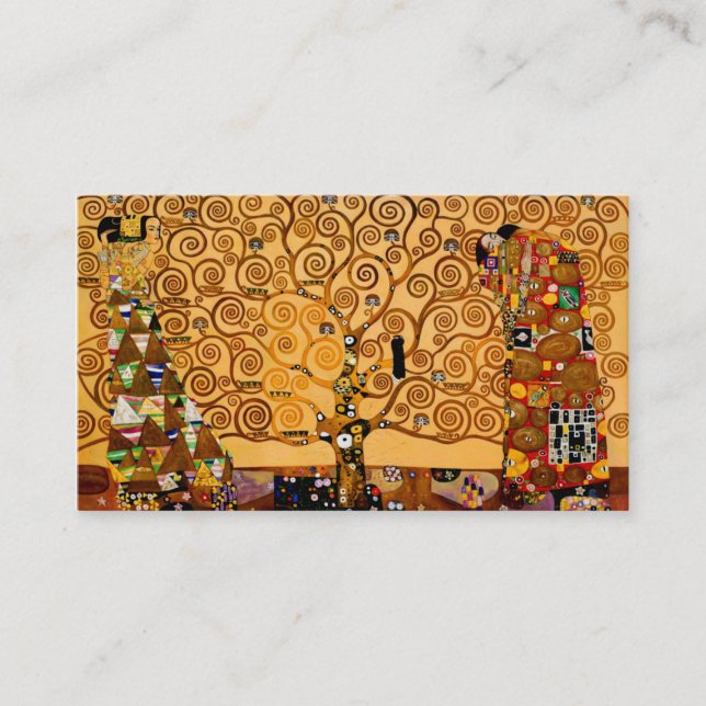 Tree of Life by Gustav Klimt Fine Art Business Card (Front)