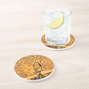Tree of Life by Gustav Klimt Fine Art Coaster