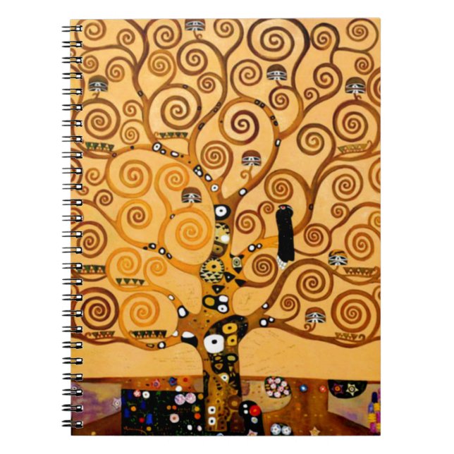 Tree of Life by Gustav Klimt Fine Art Notebook (Front)