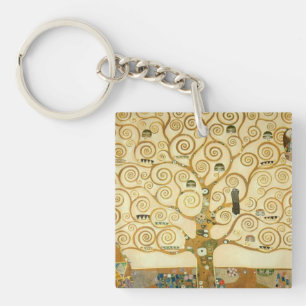 Tree of Life by Gustav Klimt Keychain