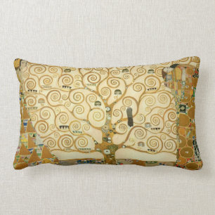 Tree of Life by Gustav Klimt Lumbar Pillow
