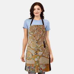 Tree of Life by Gustav Klimt, Stylized Art Nouveau Apron