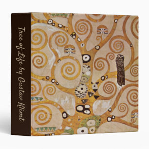 Tree of Life by Gustav Klimt, Stylized Art Nouveau Binder