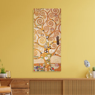 Tree of Life by Gustav Klimt, Stylized Art Nouveau Canvas Print