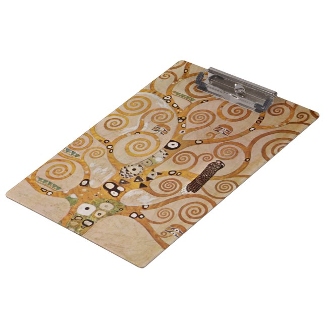 Tree of Life by Gustav Klimt, Stylized Art Nouveau Clipboard (Angled)