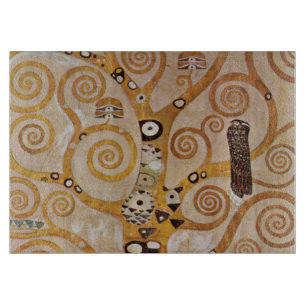 Tree of Life by Gustav Klimt, Stylized Art Nouveau Cutting Board