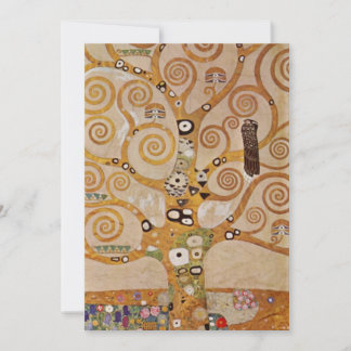 Tree of Life by Gustav Klimt, Stylized Art Nouveau Invitation
