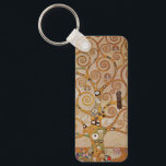 Tree of Life by Gustav Klimt, Stylized Art Nouveau Keychain<br><div class="desc">Tree of Life (1905-1911) by Gustav Klimt. The Tree of Life is a vintage Art Nouveau painting featuring the tree of knowledge calling into question the black bird of prey, the symbol of death. The normal life cycle as understood by Freud and Klimt. The Stoclet Frieze is a series of...</div>