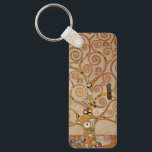 Tree of Life by Gustav Klimt, Stylized Art Nouveau Keychain<br><div class="desc">Tree of Life (1905-1911) by Gustav Klimt. The Tree of Life is a vintage Art Nouveau painting featuring the tree of knowledge calling into question the black bird of prey, the symbol of death. The normal life cycle as understood by Freud and Klimt. The Stoclet Frieze is a series of...</div>