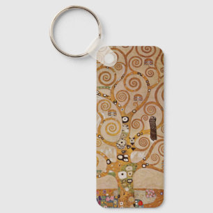 Tree of Life by Gustav Klimt, Stylized Art Nouveau Keychain