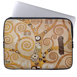 Tree of Life by Gustav Klimt, Stylized Art Nouveau Laptop Sleeve