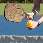 Tree of Life by Gustav Klimt, Stylized Art Nouveau Pickleball Paddle<br><div class="desc">Tree of Life (1905-1911) by Gustav Klimt. The Tree of Life is a vintage Art Nouveau painting featuring the tree of knowledge calling into question the black bird of prey, the symbol of death. The normal life cycle as understood by Freud and Klimt. The Stoclet Frieze is a series of...</div>