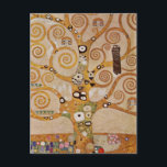Tree of Life by Gustav Klimt, Stylized Art Nouveau Postcard<br><div class="desc">Tree of Life (1905-1911) by Gustav Klimt. The Tree of Life is a vintage Art Nouveau painting featuring the tree of knowledge calling into question the black bird of prey, the symbol of death. The normal life cycle as understood by Freud and Klimt. The Stoclet Frieze is a series of...</div>