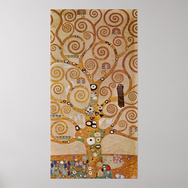 Tree of Life by Gustav Klimt, Stylized Art Nouveau Poster (Front)