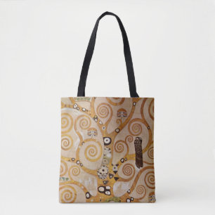 Tree of Life by Gustav Klimt, Stylized Art Nouveau Tote Bag